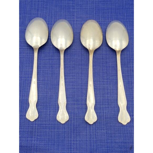 Rogers Brothers Daybreak Elegant Lady Set 4 Teaspoons Reinforced Plate IS - Picture 3 of 5